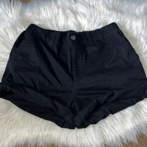 Black Easy Chino Shorts